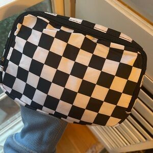 Checkered Black and White Pouch
